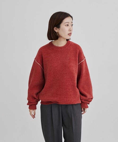 coen（コーエン）の「【洗える】ダブルフェイスクルーネックモールニット（ニット/セーター・メンズ・ケリーグリーン/イエロー/オレンジ系その他/ダークグレー/ライトグレー・XL/L/M/S）」の22枚目の写真