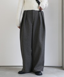 select MOCA | フェイクウールダブルタックパンツ(スラックス)