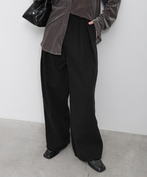 select MOCA | フェイクウールダブルタックパンツ(スラックス)