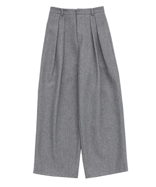 select MOCA（セレクトモカ）の「フェイクウールダブルタックパンツ（スラックス・レディース・チャコールグレー/グレー/ブラック・LARGE/MEDIUM/SMALL）」の19枚目の写真