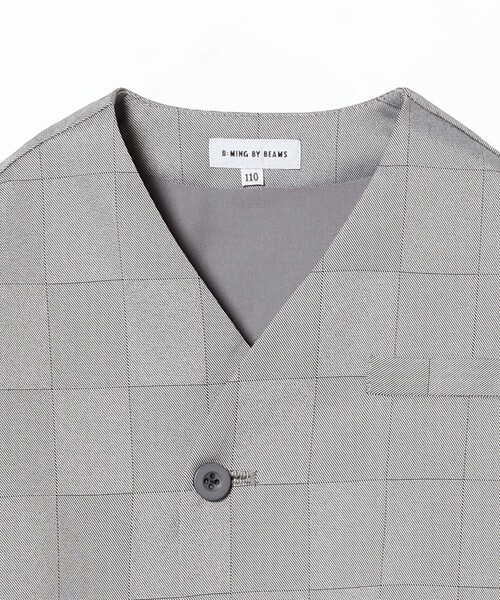 美品】ビームス フォーマル スーツ セットアップ グレー チェック 130