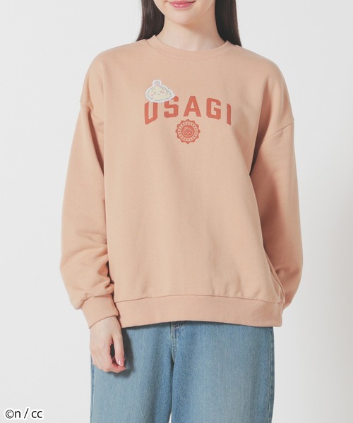 Honeys(ハニーズ)の「ちいかわ/ゆるトレーナー(スウェット・レディース・ネイビー/パープル/オレンジ/オートミール/ピンク・S/M/L/LL)」の18枚目の写真