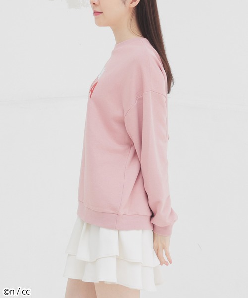 Honeys(ハニーズ)の「ちいかわ/ゆるトレーナー(スウェット・レディース・ネイビー/パープル/オレンジ/オートミール/ピンク・S/M/L/LL)」の9枚目の写真