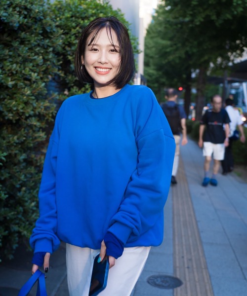 BLUE×PALANG(ブルーパラン)の「LOGO SWEATSHIRT(スウェット・レディース・ロイヤルブルー/チャコール/アクア/ライトブルー/ネイビー・FREE)」の8枚目の写真