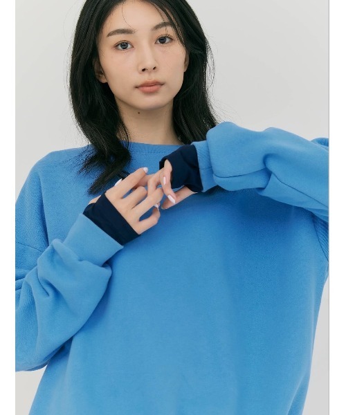 BLUE×PALANG(ブルーパラン)の「LOGO SWEATSHIRT(スウェット・レディース・ロイヤルブルー/チャコール/アクア/ライトブルー/ネイビー・FREE)」の11枚目の写真
