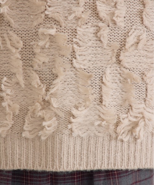 KATHARINE ROSS（キャサリンロス）の「【Pillini/ピリーニ】フリンジプルオーバー（ニット/セーター・レディース・ライトグレー/ベージュ・MEDIUM）」の18枚目の写真