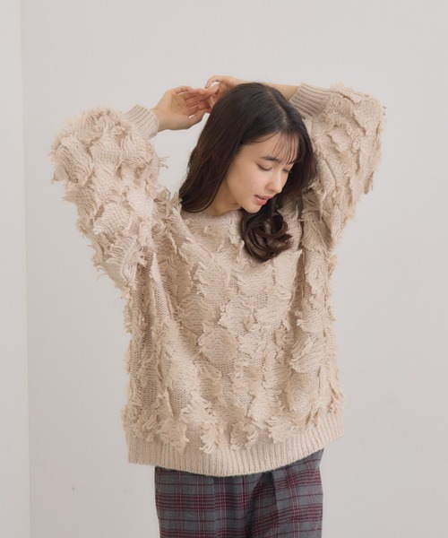 KATHARINE ROSS（キャサリンロス）の「【Pillini/ピリーニ】フリンジプルオーバー（ニット/セーター・レディース・ライトグレー/ベージュ・MEDIUM）」の15枚目の写真