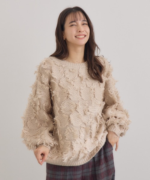 KATHARINE ROSS（キャサリンロス）の「【Pillini/ピリーニ】フリンジプルオーバー（ニット/セーター・レディース・ライトグレー/ベージュ・MEDIUM）」の17枚目の写真