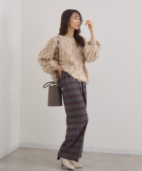 KATHARINE ROSS（キャサリンロス）の「【Pillini/ピリーニ】フリンジプルオーバー（ニット/セーター・レディース・ライトグレー/ベージュ・MEDIUM）」の7枚目の写真