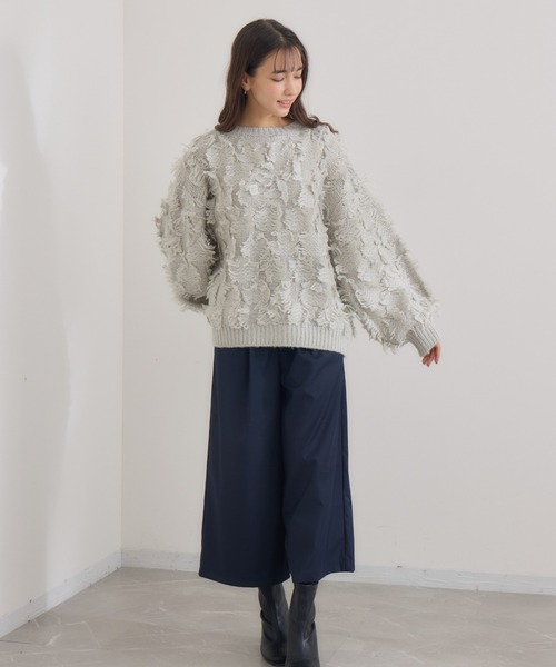 KATHARINE ROSS（キャサリンロス）の「【Pillini/ピリーニ】フリンジプルオーバー（ニット/セーター・レディース・ライトグレー/ベージュ・MEDIUM）」の21枚目の写真