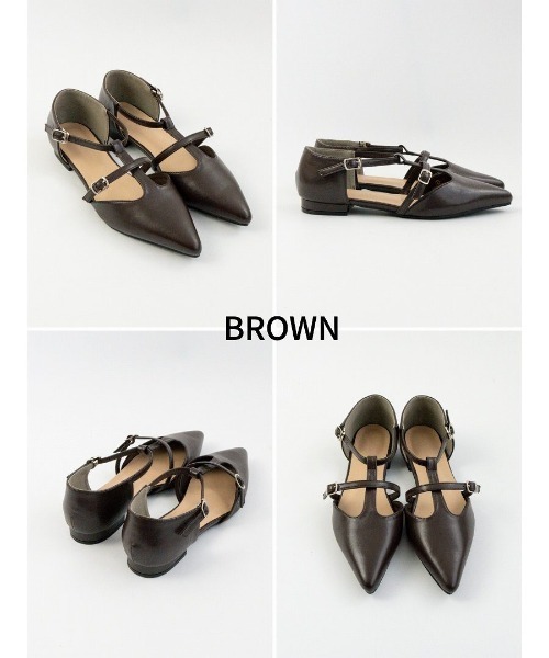 Fabby fabby(ファビィーファビィー)の「ポインテッドセパレートストラップパンプス(パンプス・レディース・シルバー/オフホワイト/ブラック/ブラウン・SMALL/MEDIUM/LARGE)」の8枚目の写真