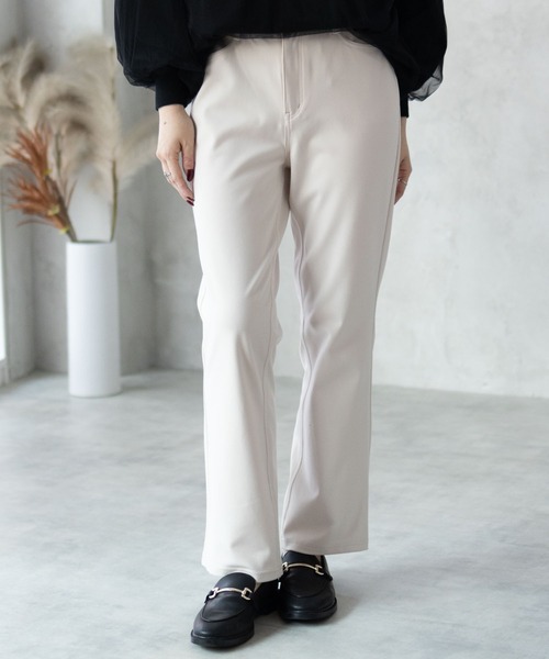 NAVY(ネイビー)の「【nAvy】モイストタッチストレートパンツ(その他パンツ・レディース・ブラック/グリーン/ベージュ・L/M/S)」の1枚目の写真