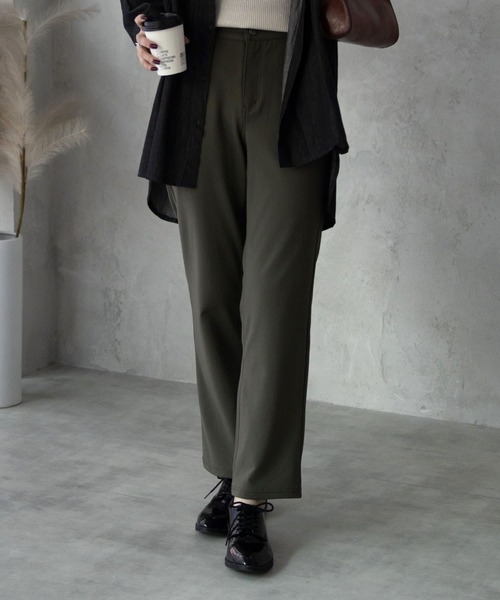 NAVY(ネイビー)の「【nAvy】モイストタッチストレートパンツ(その他パンツ・レディース・ブラック/グリーン/ベージュ・L/M/S)」の3枚目の写真