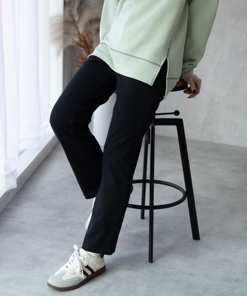 NAVY(ネイビー)の「【nAvy】モイストタッチストレートパンツ(その他パンツ・レディース・ブラック/グリーン/ベージュ・L/M/S)」の9枚目の写真