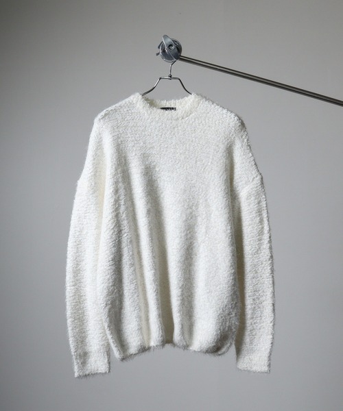 REGIEVO(レジエボ)の「Fancy shaggy crew neck knit / ファンシーシャギー クルーネックニット unisex(ニット/セーター・メンズ・ブラック/パープル/ホワイト・L/M)」の6枚目の写真
