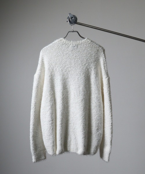 REGIEVO(レジエボ)の「Fancy shaggy crew neck knit / ファンシーシャギー クルーネックニット unisex(ニット/セーター・メンズ・ブラック/パープル/ホワイト・L/M)」の7枚目の写真