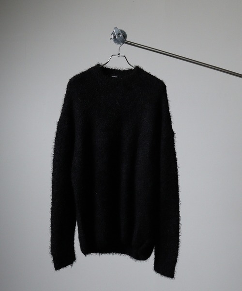 REGIEVO(レジエボ)の「Fancy shaggy crew neck knit / ファンシーシャギー クルーネックニット unisex(ニット/セーター・メンズ・ブラック/パープル/ホワイト・L/M)」の4枚目の写真