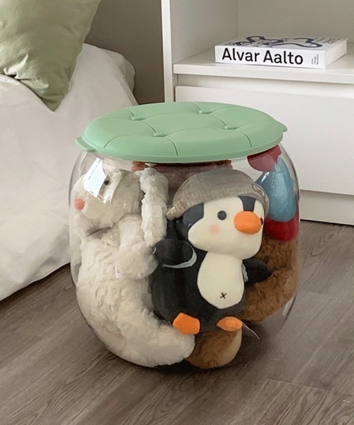 ぷっくりクリアストレージチェア（収納グッズ）｜Made in I（メイド