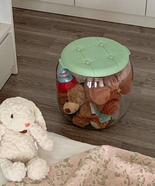 Made in I（メイドインアイ）の「ぷっくりクリアストレージチェア（収納グッズ・レディース・ピンク/グレー/グリーン/イエロー・FREE）」の13枚目の写真