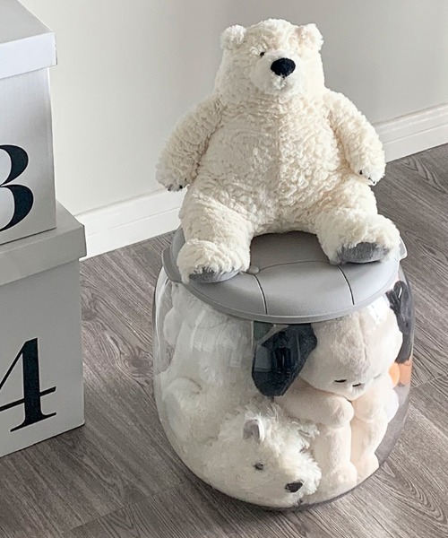 Made in I（メイドインアイ）の「ぷっくりクリアストレージチェア（収納グッズ・レディース・ピンク/グレー/グリーン/イエロー・FREE）」の10枚目の写真