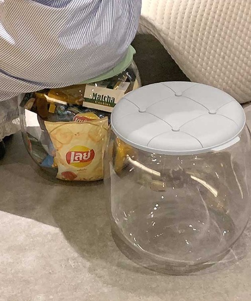 Made in I（メイドインアイ）の「ぷっくりクリアストレージチェア（収納グッズ・レディース・ピンク/グレー/グリーン/イエロー・FREE）」の18枚目の写真