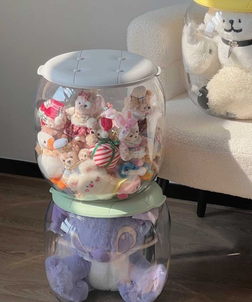 Made in I（メイドインアイ）の「ぷっくりクリアストレージチェア（収納グッズ・レディース・ピンク/グレー/グリーン/イエロー・FREE）」の16枚目の写真