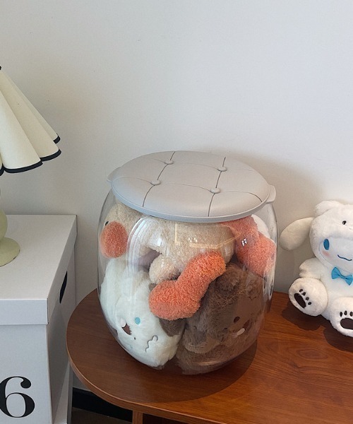 Made in I（メイドインアイ）の「ぷっくりクリアストレージチェア（収納グッズ・レディース・ピンク/グレー/グリーン/イエロー・FREE）」の19枚目の写真