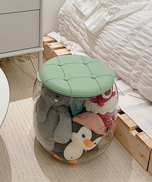 ぷっくりクリアストレージチェア（収納グッズ）｜Made in I（メイド