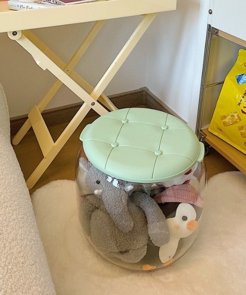 ぷっくりクリアストレージチェア（収納グッズ）｜Made in I（メイド