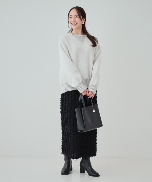 SHOO・LA・RUE（シューラルー）の「◆【軽量】一枚革風あおりトートバッグ（トートバッグ・レディース・シルバー/ブラウン系その他/ブラック/ライトグレー・00）」の18枚目の写真