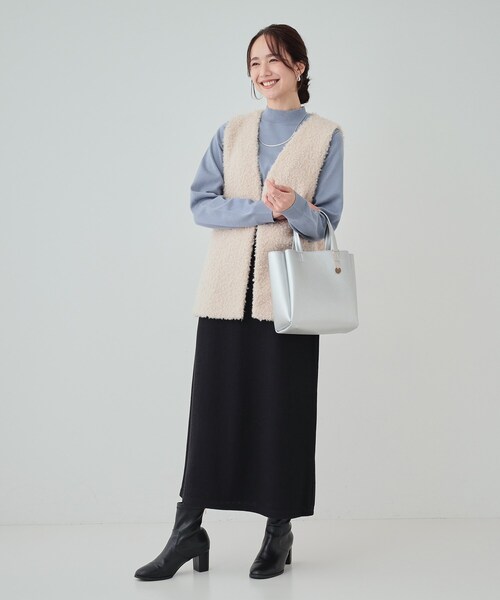 SHOO・LA・RUE（シューラルー）の「◆【軽量】一枚革風あおりトートバッグ（トートバッグ・レディース・シルバー/ブラウン系その他/ブラック/ライトグレー・00）」の22枚目の写真