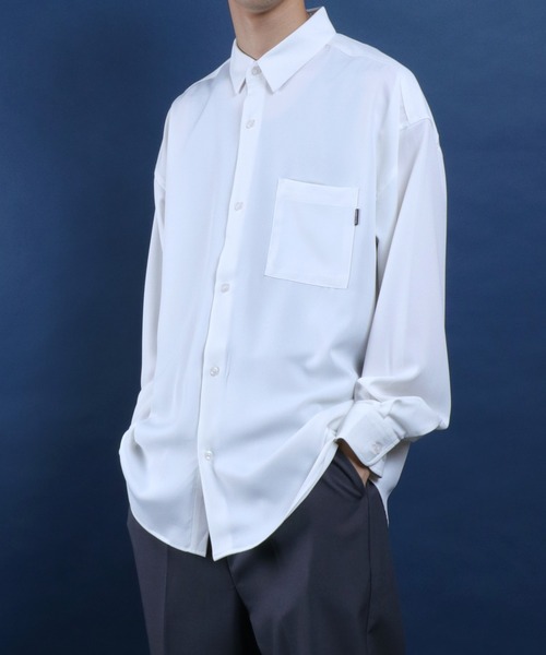 ANPAS(アンパス)の「Natural Stretch Loose Shirt/ナチュラルストレッチ ルーズシャツ クレリックシャツ(シャツ/ブラウス・メンズ・ホワイト/ホワイト系その他/ベージュ系その他/ブルー系その他/グレイッシュベージュ/ブラック/ブラック系その他/グレイッシュブルー・M/L)」の17枚目の写真