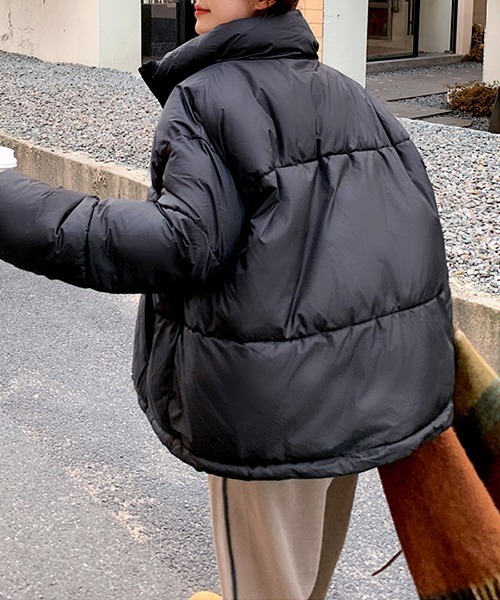 Riff(リフ)の「中綿ジャケット ブルゾン(ダウンジャケット/コート・レディース・アイボリー/ブルー/ピンク/ブラック・S/M/L)」の13枚目の写真