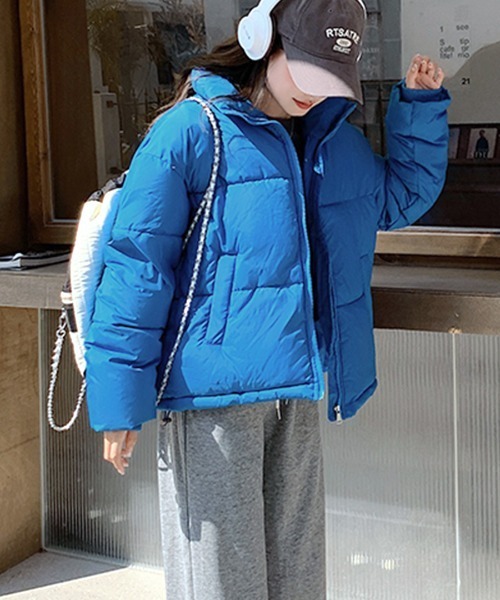 Riff(リフ)の「中綿ジャケット ブルゾン(ダウンジャケット/コート・レディース・アイボリー/ブルー/ピンク/ブラック・S/M/L)」の16枚目の写真