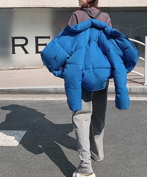 Riff(リフ)の「中綿ジャケット ブルゾン(ダウンジャケット/コート・レディース・アイボリー/ブルー/ピンク/ブラック・S/M/L)」の17枚目の写真