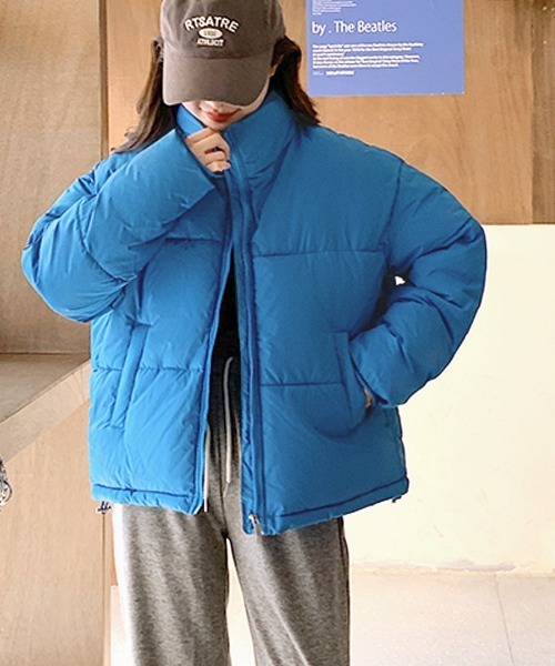 Riff(リフ)の「中綿ジャケット ブルゾン(ダウンジャケット/コート・レディース・アイボリー/ブルー/ピンク/ブラック・S/M/L)」の19枚目の写真