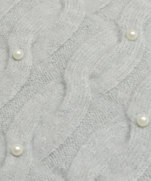 coca（coca）（コカ）の「【WEB限定セール】パール付きニットトップス（ニット/セーター・レディース・グレー/ブラック・S/L/M）」の14枚目の写真