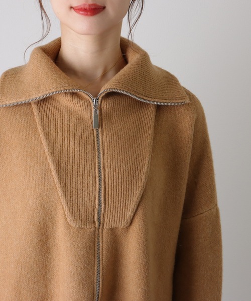 LAULEN(ローレン)の「double zip oversized knit jacket /ダブルジップ オーバーサイズ ニット ジャケット(その他アウター・レディース・ベージュ/ネイビー/グレー/アイボリー・FREE)」の21枚目の写真