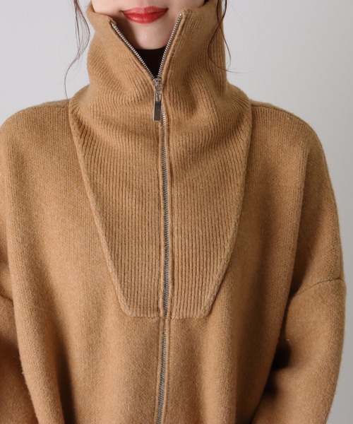 LAULEN(ローレン)の「double zip oversized knit jacket /ダブルジップ オーバーサイズ ニット ジャケット(その他アウター・レディース・ベージュ/ネイビー/グレー/アイボリー・FREE)」の22枚目の写真