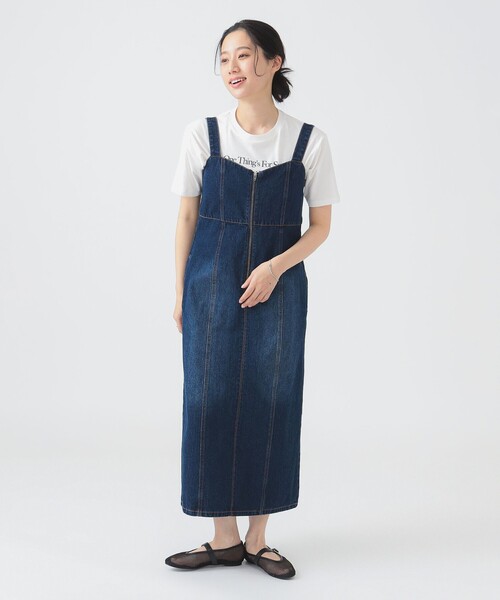 B:MING by BEAMS(ビーミングバイビームス)の「デニム ジャンパースカート(S~M)【洗濯可・イージーケア】(ジャンパースカート・レディース・ライトブルー/インディゴブルー・SMALL/MEDIUM)」の20枚目の写真