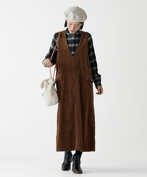 サニークラウズ コール天ジャンパースカート（ジャンパースカート）｜Sunny clouds（サニークラウズ）