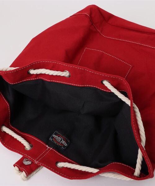 CUBE SUGAR（キューブシュガー）の「キャンバスロープ使いバッグ（ショルダーバッグ・レディース・ナチュラル/グリーン/レッド/ブラック・M）」の5枚目の写真