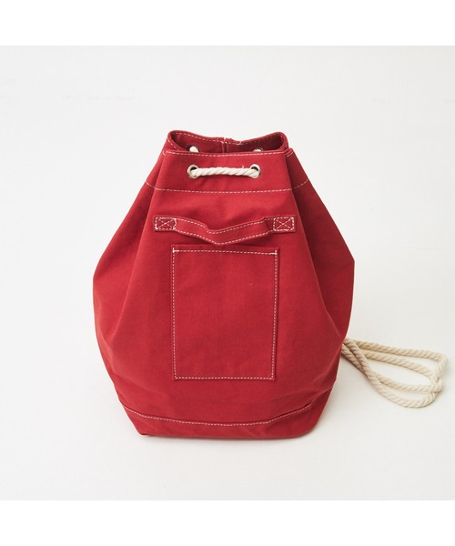 CUBE SUGAR（キューブシュガー）の「キャンバスロープ使いバッグ（ショルダーバッグ・レディース・ナチュラル/グリーン/レッド/ブラック・M）」の10枚目の写真