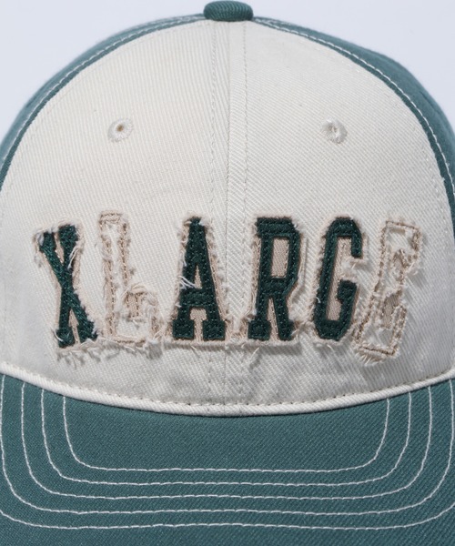 XLARGE(エクストララージ)の「DAMAGED 6PANEL CAP(キャップ・メンズ・パープル/ブラック/グリーン・ONE SIZE)」の14枚目の写真