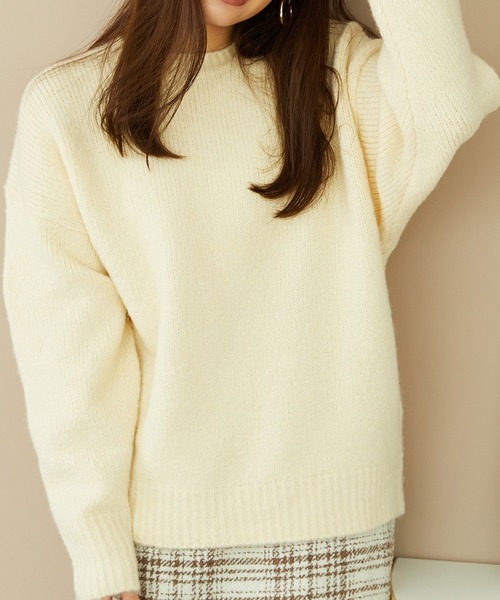 MISCH MASCH(ミッシュマッシュ)の「ニットプルオーバー MO33N05(ニット/セーター・レディース・ブラック/グレー/アイボリー・フリ-)」の3枚目の写真