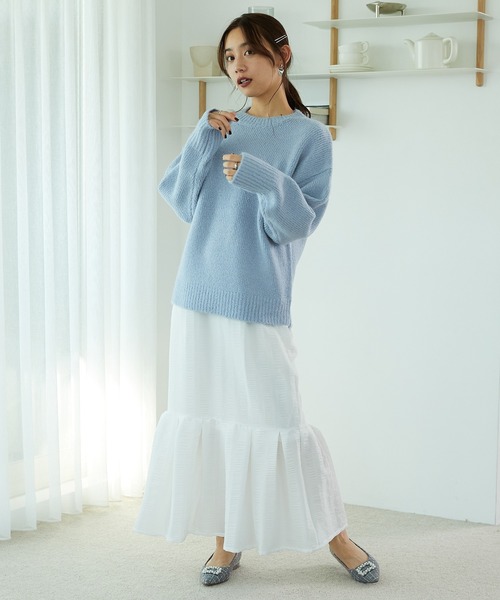 MISCH MASCH(ミッシュマッシュ)の「ニットプルオーバー MO33N05(ニット/セーター・レディース・ブラック/グレー/アイボリー・フリ-)」の5枚目の写真