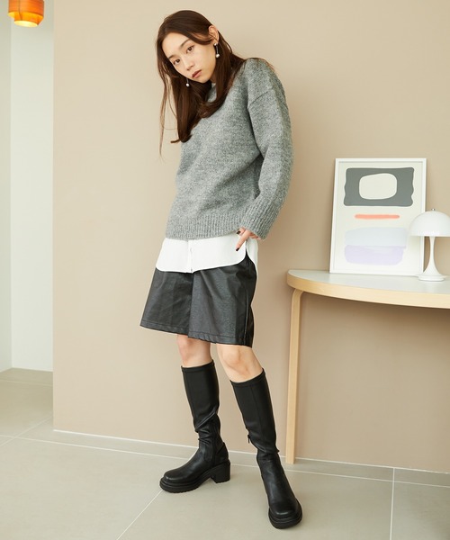 MISCH MASCH(ミッシュマッシュ)の「ニットプルオーバー MO33N05(ニット/セーター・レディース・ブラック/グレー/アイボリー・フリ-)」の18枚目の写真
