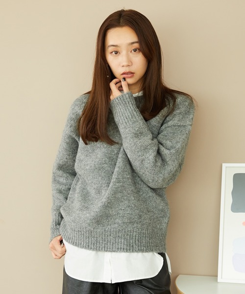 MISCH MASCH(ミッシュマッシュ)の「ニットプルオーバー MO33N05(ニット/セーター・レディース・ブラック/グレー/アイボリー・フリ-)」の17枚目の写真