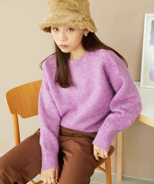 MISCH MASCH(ミッシュマッシュ)の「ニットプルオーバー MO33N05(ニット/セーター・レディース・ブラック/グレー/アイボリー・フリ-)」の14枚目の写真