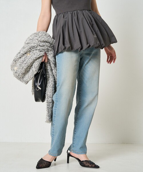 FREAK'S STORE(フリークスストア)の「限定展開 スリム ストレート デニム(デニムパンツ・レディース・グレー/ブルー/ネイビー/ブラック/サックスブルー・24/25/26/27/28)」の12枚目の写真